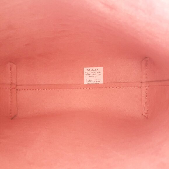 Samara Anthropologie Vegan Leather Pink Small Crossbody Shoulder Bag - Picture 14 of 15